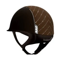 Helmet Samshield Shadowmatt Chevron Chrome Silver -Equestrian Equipment Store S118 Standard Shadowmatt Chevron Chrome Brown 2