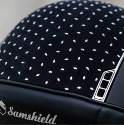 Helmet Samshield Miss Shield Shadowmatt Crystal Comet Chrome Silver -Equestrian Equipment Store Samshield crystal comet