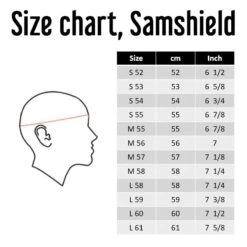 Helmet Samshield Shadowmatt Chrome Silver 18 Helmet Samshield Shadowmatt Chrome Silver -Equestrian Equipment Store Samshield sizes