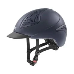 Helmet Uvex Exxential II 24 Helmet Uvex Exxential II -Equestrian Equipment Store Uvex Exxential2 Blue Side