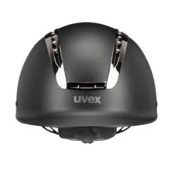 Helmet Uvex Suxxeed Chrome -Equestrian Equipment Store Uvex Suxxeed Chrome Black Mat Metal Front